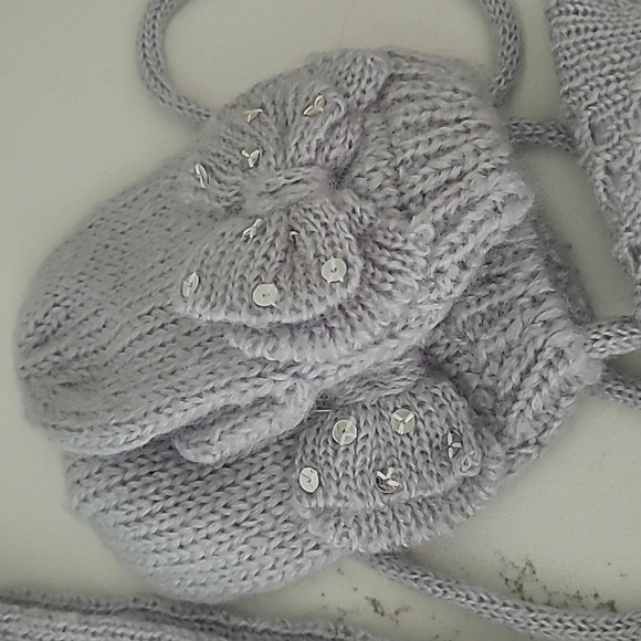 3pommes 3 piece hat scarf mitts set Baby girl New without tags - Picture 4 of 8